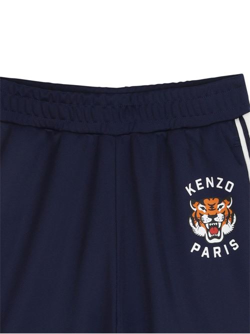 Bermuda bambino Kenzo Kids blu con tigre e bande KENZO Kids | K6169584N